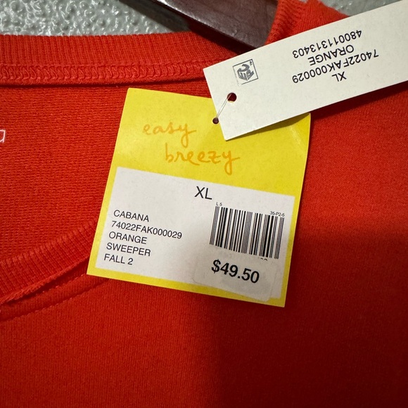 ⚡️NWT Cabana Orange Sweeper Fall Sweater - Picture 2 of 4